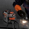 VEVOR MIG Welder, 130A Synergic Mig Welding Machine, 2-in-1 Gas MIG/Gasless Flux Core MIG Multi-Process Welder Machine,110V Portable Mig Welder,Black - 2 of 4