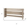 HomeRoots 76" Light Gray Solid Wood Distressed Solid Console Table With Shelf - 3 of 4