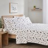 3 Pcs Novelty Printed 100% Cotton Sheet Set, Breathable & Extra Soft Deep Pocket Fitted Sheets for All Seasons, Heavyweight Bedding with Pillow Cases - 2 of 4