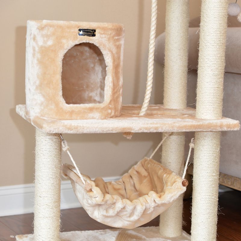 Armarkat 62" Real Wood Cat Tree With Scratch posts, Hammock for Cats And Kittens A6202, 5 of 10