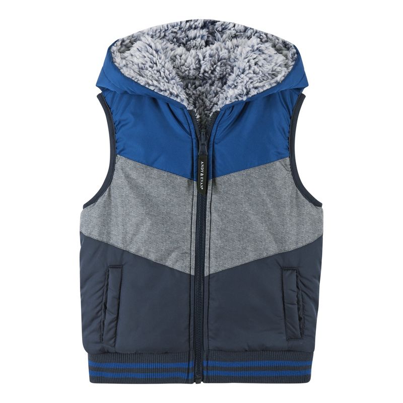 Andy & Evan  Toddler Boys Colorblocked Reversible Vest, 1 of 5