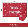 Christmas Snowflake Front Doormat, Washable Non-Skid Dirt-Resistant Entry Welcome Area Rug for Bedroom Living Room Kitchen Nursery, Red 17x29in - 2 of 4