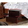 Kings Brand Furniture Joshua Wooden Stool for Adults and Kids with Storage for Bedroom, Kitchen Bathroom, Steps for High Beds - 2 of 4