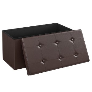 SONGMICS Storage Ottoman Bench Leather Ottoman with Storage - 1 of 4