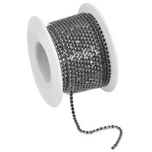 Unique Bargains Bags Clothing Decoration Crystal Rhinestone Sew on Close Claw Chain Trim - 1 of 4
