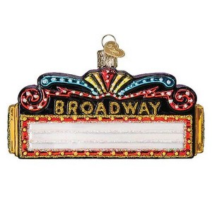 Old World Christmas 2.5 Inch Broadway Marquee Theater Performing Arts Tree Ornaments - 1 of 3