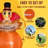 Joyfy 6FT Thanksgiving Inflatables Turkey on Pumpkin Outdoor Decorations, Thanksgiving LED Light-Up Inflatable Decoration for Garden Lawn Yard Party - 4 of 4