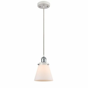 Cone - 1 Light Cord Hung Mini Pendant In Industrial Style-9 Inches Tall and 6 Inches Wide - 1 of 1