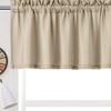 Kitchen Curtains Valance - Waterproof Short Window Tier Curtains for Bathroom & Cafe 60" x 15"  Window Treatment for Small Windows & Living Room - 2 of 4