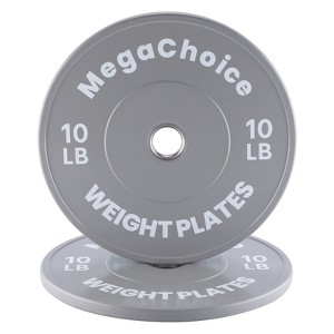Rubber Bumper Weight Plates 10 LB 15 LB 25 LB 35 LB 45 LB 55 LB- 2 Inch Pairs Barbell Plates for Home Gym Strength Training - 1 of 4