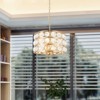 Maxax 17.14" 4-Light Brass Iron Chandelier,Dimmable Ceiling Lighting with Adjustable Chain & Sloped Ceiling Compatibility - 2 of 4