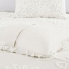 3 Pcs Elegant Floral Chenille Tufted Cotton Comforter Set,All Season Lightweight Home Textile Bedding Set fits Lux Bedroom Decor,Matching Shams - 4 of 4