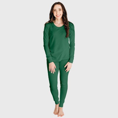 City Threads Women's Soft & Cozy Thermal Long Johns 2-Piece Set, USA-Made, Comfortable Adult Loungewear
