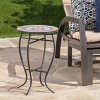 Christopher Knight Home Bonnet Outdoor Round Side Table with Mosaic-Style Top and Curved Iron Legs - 2 of 4