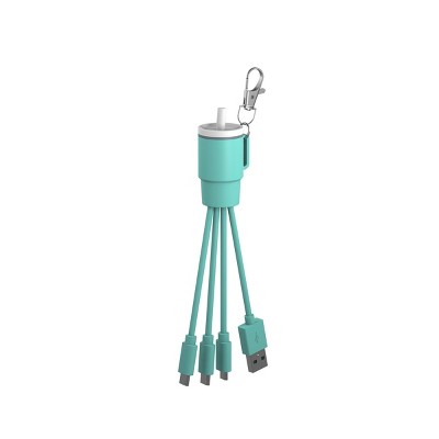 GEMS Novelty 3-in-1 Keychain Charging Cable