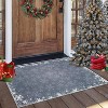 Snowflake Christmas Area Rug Machine Washable Area Carpet, Non-Slip Non-Shedding Rugs Festive Decor for Living Room & Bedroom Spaces - 3 of 4