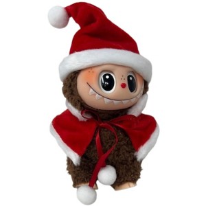 Doll Clothes Superstore Festive Red Cape and Hat with White Fur Trim for 17.5 Labubu Dolls - 1 of 4