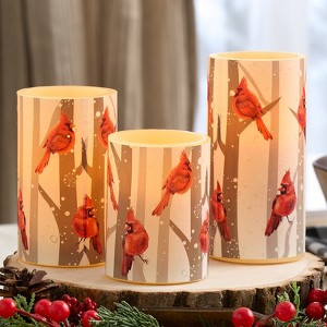 The Lakeside Collection Set of 3 Themed LED Candles - 1 of 2