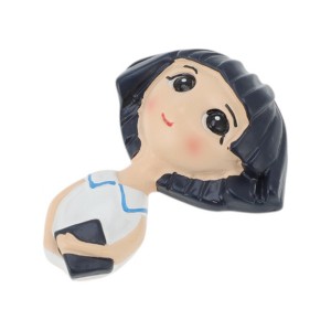 Unique Bargains Decorative Magnets Magnetic Fridge Sticker Irregular Shape Synthetic Resin Black Beige White 1Pc - 1 of 3