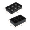 Unique Bargains Silicone DIY Drink Ball Square Maker Ice Cube Trays with Funnel 7.1" 6.5" 2 Pcs - 2 of 4