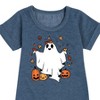 Girls' - Instant Message - Fall Graphic Short Sleeve Fleece Dress - 2 of 4