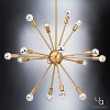 Urban Ambiance Luxury Modern Chandelier,  25-1/2"H x 24.167"W,  Brushed Bronze Finish, UHP2523 - 3 of 4