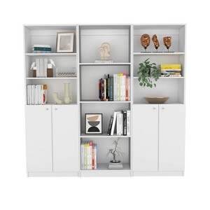 NicBex 3 Piece Bookcase Set Storage Cabinet Bookshelf with 14/15/19 Shelves for Living Room and Bedroom - 1 of 4