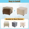 Unique Bargains Elastic Living Room Bedroom Square Foot Stool Cover - 4 of 4