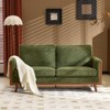 Karl Home |Modern Farmhouse Velvet Upholstery Loveseat With Solid Wood Frame Compact 2-Seater Couch For Small Space - 2 of 4