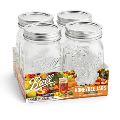 Ball 16oz 12pk Glass Wide Mouth Mason Jar With Lid And Band : Target