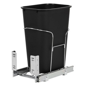 35 QT Garbage Waste Recyling Bin with Full Extension Slides, Pullout Trash Can for Under Kitchen Cabinets - 1 of 4