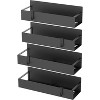 Attop Metal 4 Pack Magnetic Spice Storage Rack Organizer for Refrigerator and Oven, Black Fridge Organizers and Storage - 4 of 4