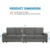 Modular Sectional Sofa, U/L-Shaped Couch w/ Removable Cover, Modern Convertible Deep Seat Sofa, Comfy Cloud Sleeper Sofa Couch for Living Room&Office - 3 of 4