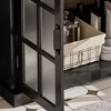 NicBex Modern Freestanding Vanity Cabinet with Tempered Blurred Glass Doors, Industrial Bathroom Vanity with Ceramic  Sink & Matte Black Hardware - 4 of 4