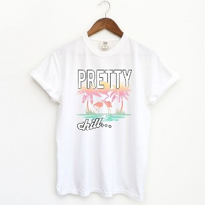 Simply Sage Market Women's Pretty Chill Flamingo Short Sleeve Garment Dyed Tee - 1 of 2