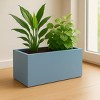 LeisureMod Rectangular Fiberstone Planter with Drainage Holes – Indoor & Outdoor Use, Stylish Home Planter – Bloom Collection - 2 of 4