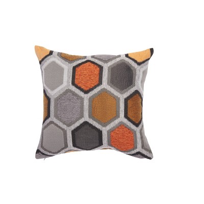 18"x18" Cheni Octagon Square Throw Pillow Gray - Sure Fit