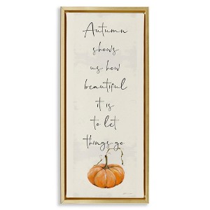 Stupell Industries Autumn Beauty Inspirational Phrase, 15" x 31" - 1 of 4