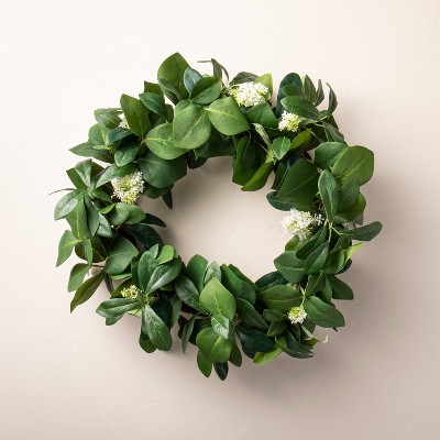 24" Faux Skimmia & Perilla Wreath - Hearth & Hand™ with Magnolia