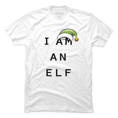 Men's Design By Humans Christmas Family Print Sets \ I am an elf By Satoshy T-Shirt