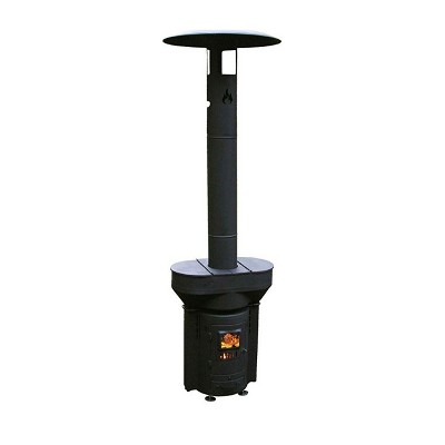 Q Stoves Q05C Q Flame Outdoor Patio Camping Hunting Fishing Portable Wood Pellet Gravity Fed Environmentally Friendly Sustainable Heater, Black