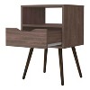 NicBex 15.75 inch Wide Nightstand with 1 Drawer,Modern Side Table with Four Legs and One Open Shelf,Bedside Table for Bedroom,Living Room - 4 of 4