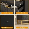 Garvee 4-Drawer MDF Dresser with Gold Metal Legs and Handles – Minimalist Storage Chest for Bedroom, Living Room, Hallway, Entryway - 4 of 4