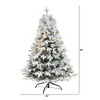 Nearly Natural 4-ft Flocked Vermont Mixed Pine Artificial Christmas Tree with 100 Clear LED Lights - 2 of 4