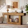 Hommoo 63" Farmhouse 2-Tier Console Table - 4 of 4