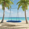 Gymax 60Inch Adjustable Oval Saucer Tree Swing for Kids Outdoor Giant Platform w/ 700 lbs Capacity for Backyard Multi-color/Blue - 2 of 4