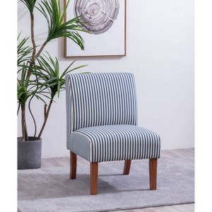 Armless Slipper Accent Chair Striped - WOVENBYRD - 1 of 4