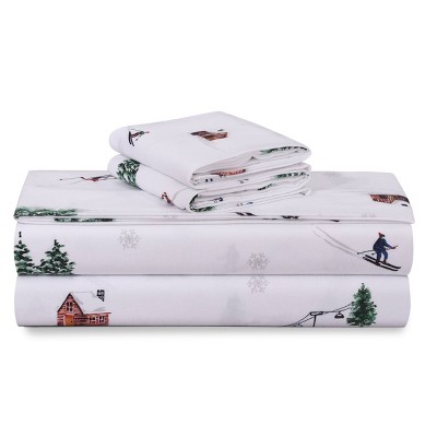 Aspen King White Cotton Flannel Deep Pocket Sheet Set