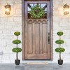 NicBex Artificial Tree Faux Plants 23.5" Artificial 2 Ball Boxwood Topiary Tree in Pot, Room Decor for Home, Porch - 3 of 4