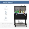 Vynxaria Bar Serving Carts, 68QT Portable Patio Cooler with Foosball Table Top, Rolling Drink Cart with Tray Shelf - 4 of 4